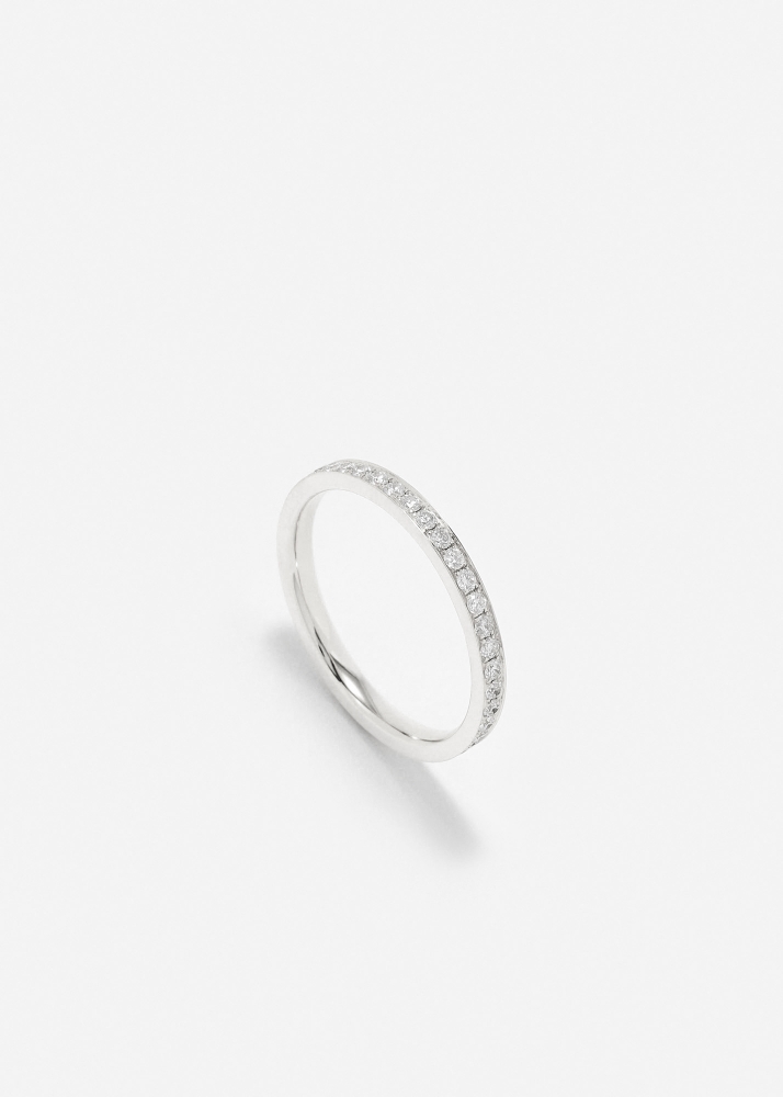ALLIANCE LIGNE DIAMANTS OR BLANC