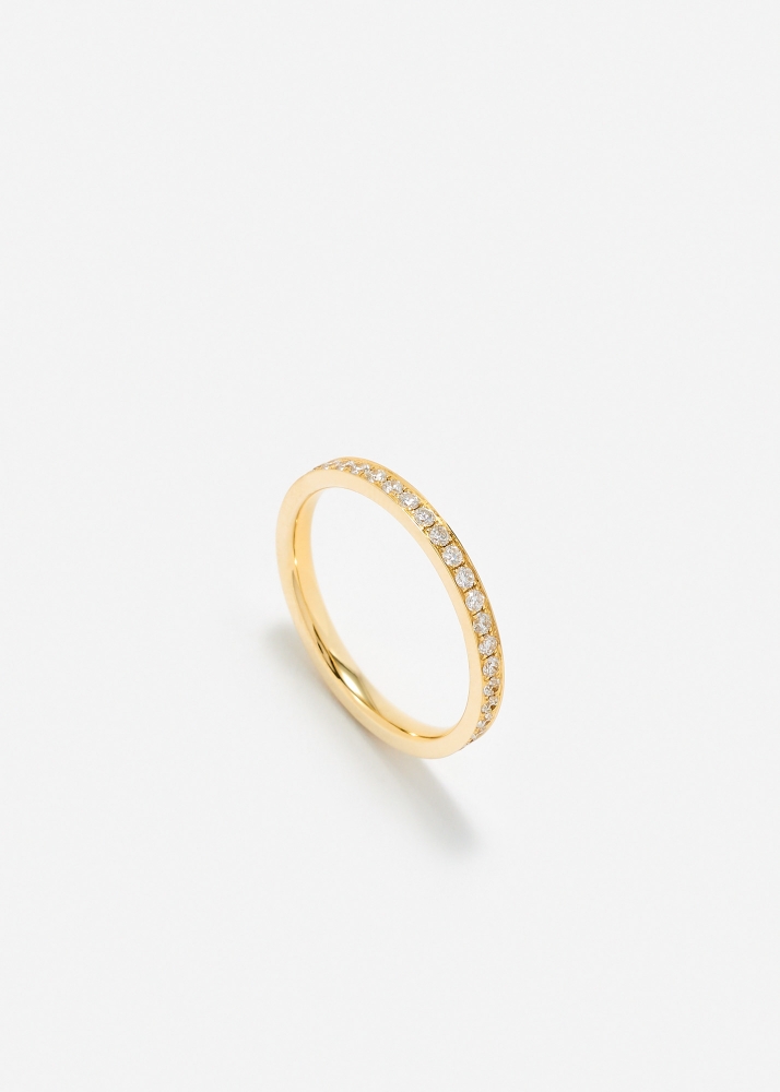 ALLIANCE LIGNE DIAMANTS OR JAUNE