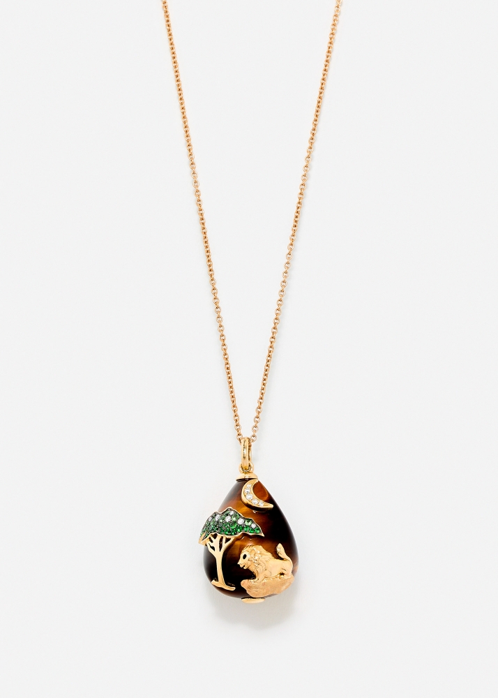 PENDENTIF LE LION OR JAUNE