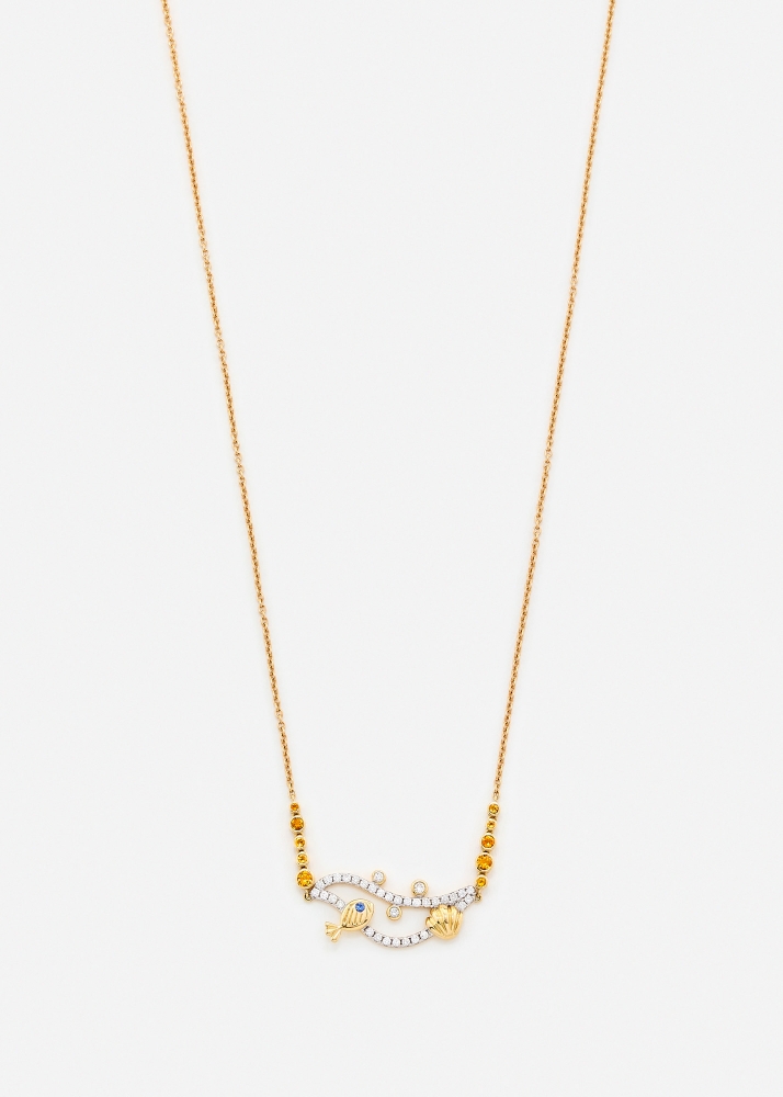 COLLIER SOUS L'EAU OR JAUNE