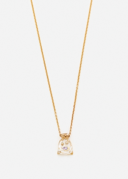 COLLIER PETIT POISSON ROUGE OR JAUNE