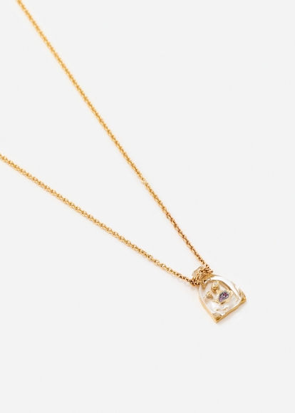 COLLIER PETIT POISSON ROUGE OR JAUNE
