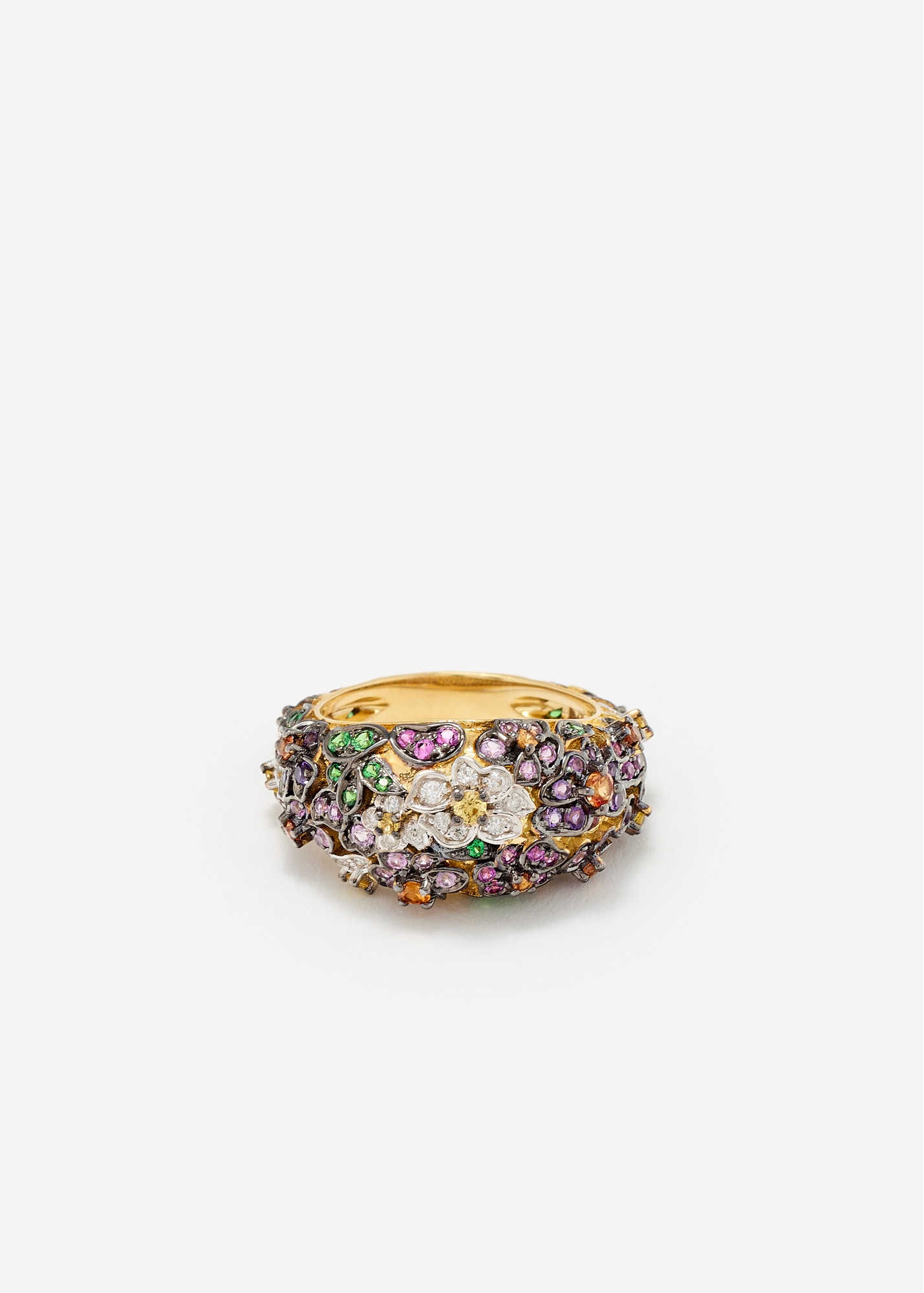 MINI BAGUE DÔME JOLIE FLEUR OR JAUNE