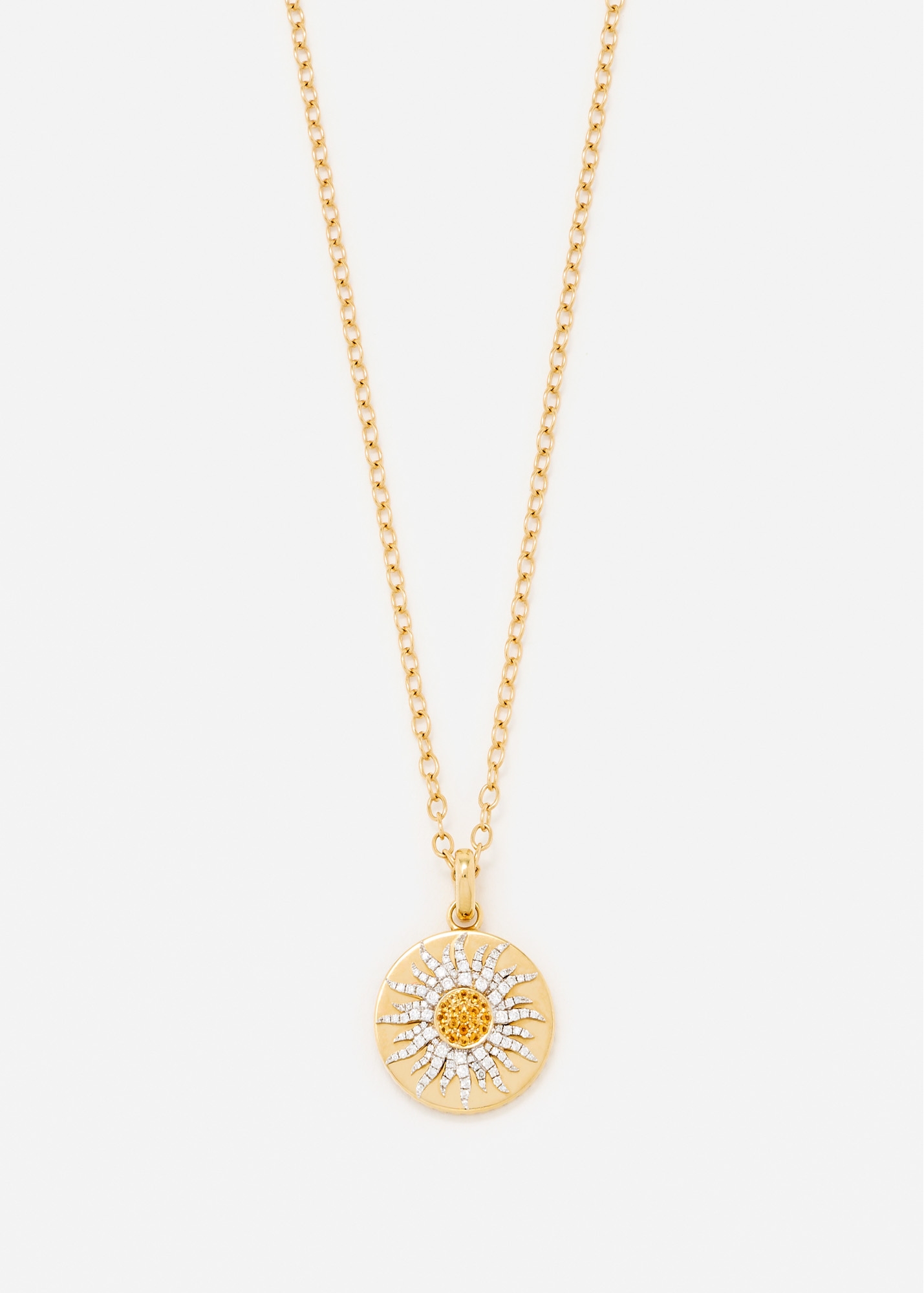 PENDENTIF MINI ROI SOLEIL OR JAUNE