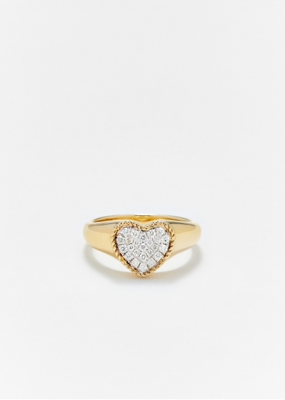 BABY CHEVALIÈRE COEUR DIAMANTS OR JAUNE
