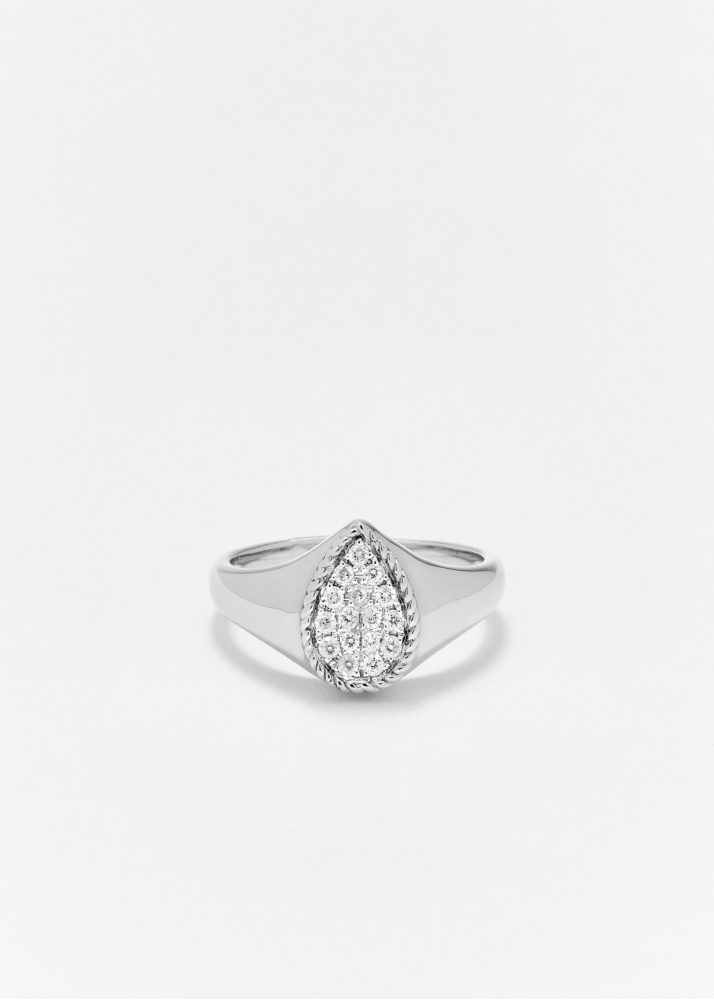 BABY CHEVALIÈRE POIRE DIAMANTS OR BLANC