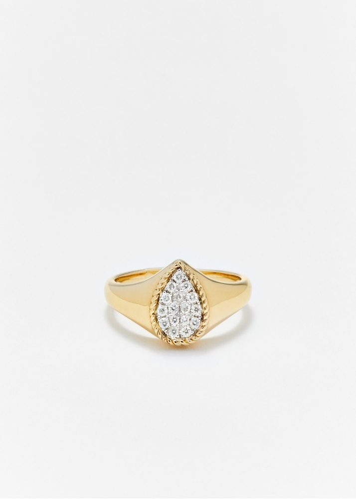 BABY CHEVALIÈRE POIRE DIAMANTS OR JAUNE