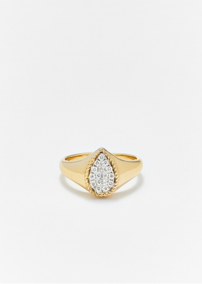 BABY CHEVALIÈRE POIRE DIAMANTS OR JAUNE
