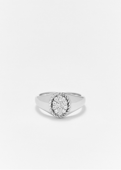 BABY CHEVALIÈRE OVALE DIAMANTS OR BLANC