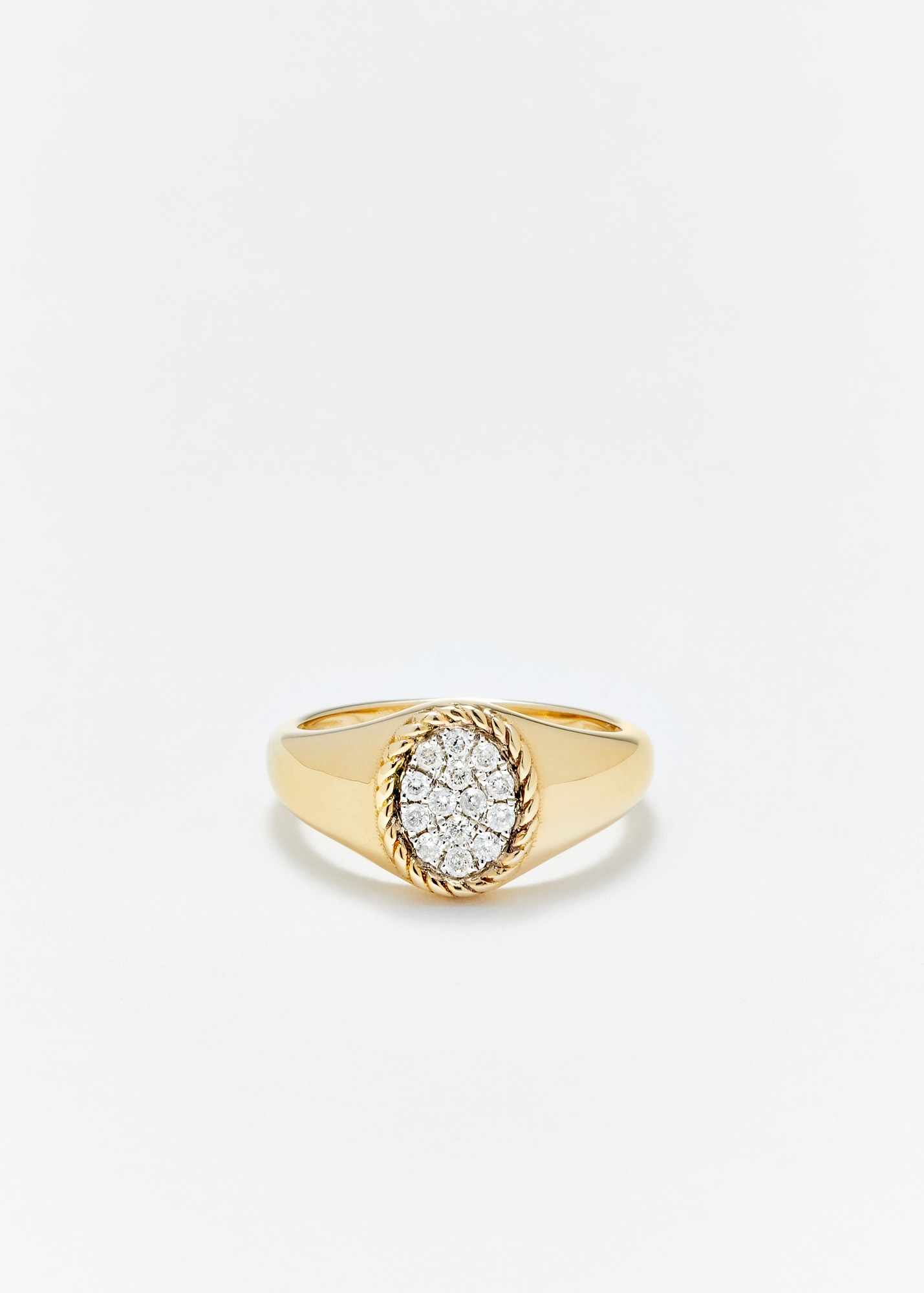 BABY CHEVALIÈRE OVALE DIAMANTS OR JAUNE