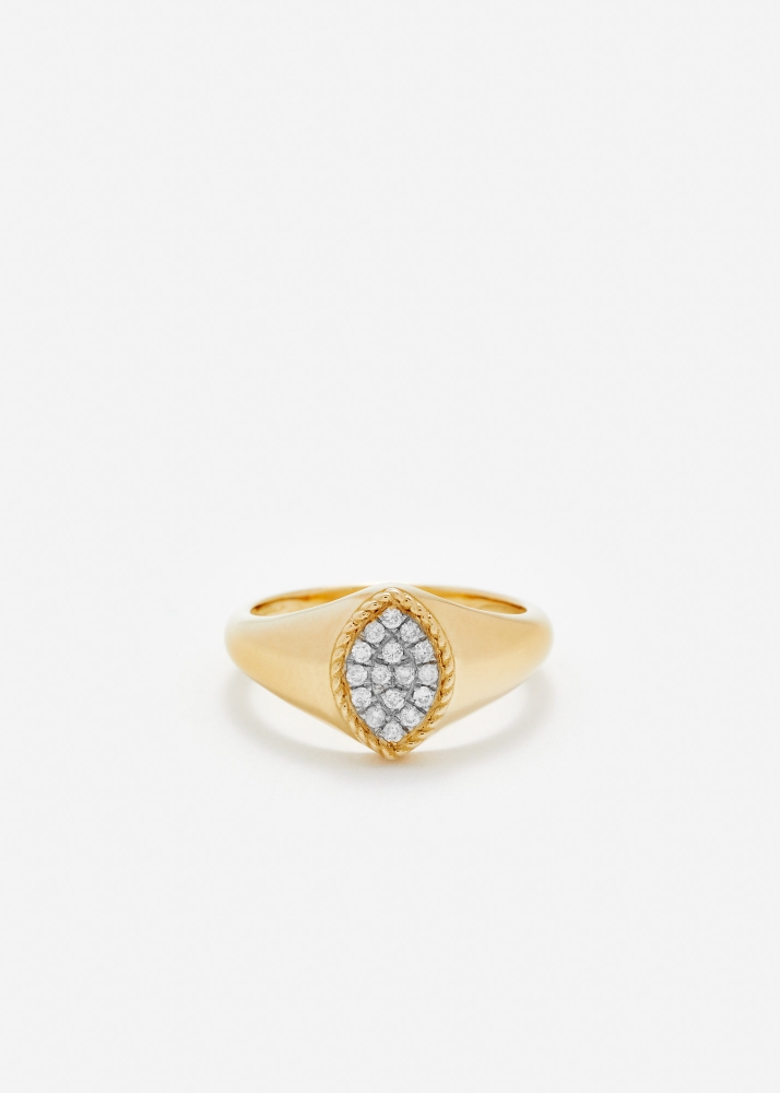 BABY CHEVALIÈRE MARQUISE DIAMANTS OR JAUNE