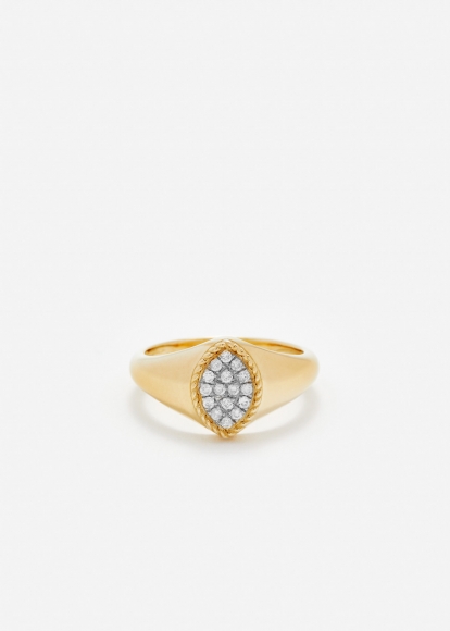 BABY CHEVALIÈRE MARQUISE DIAMANTS OR JAUNE