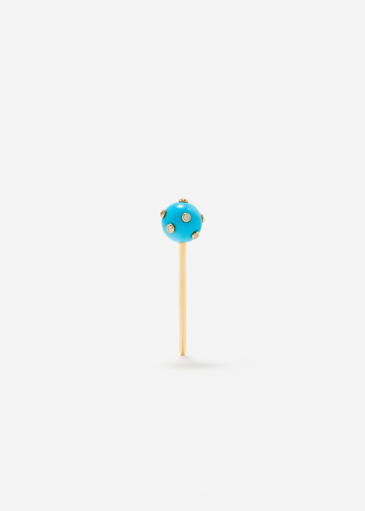 BOUCHON PLUMETIS TURQUOISE OR JAUNE