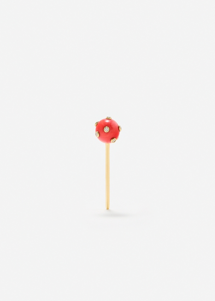 BOUCHON PLUMETIS CORAIL OR JAUNE