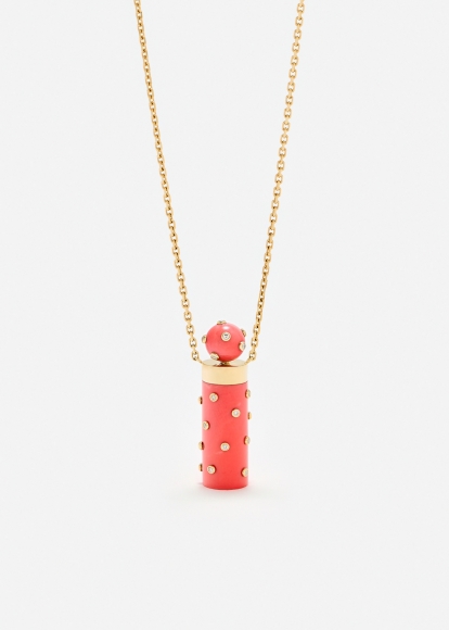 BOUCHON PLUMETIS CORAIL OR JAUNE