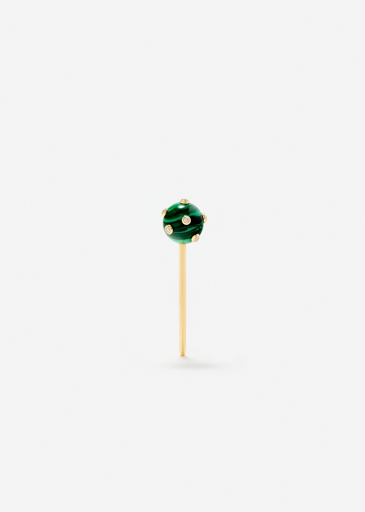 BOUCHON PLUMETIS MALACHITE OR JAUNE