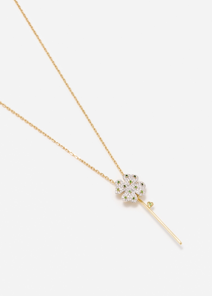 FLEUR DE CENTRE TRÈFLE PLUMETIS OR JAUNE