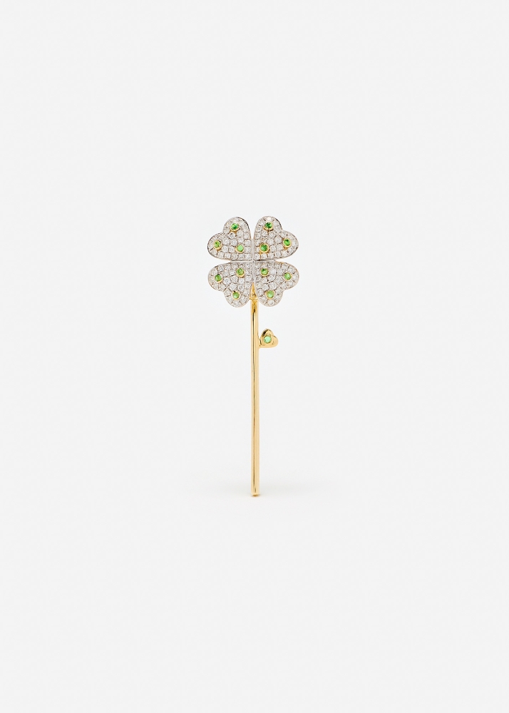 FLEUR DE CENTRE TRÈFLE PLUMETIS OR JAUNE