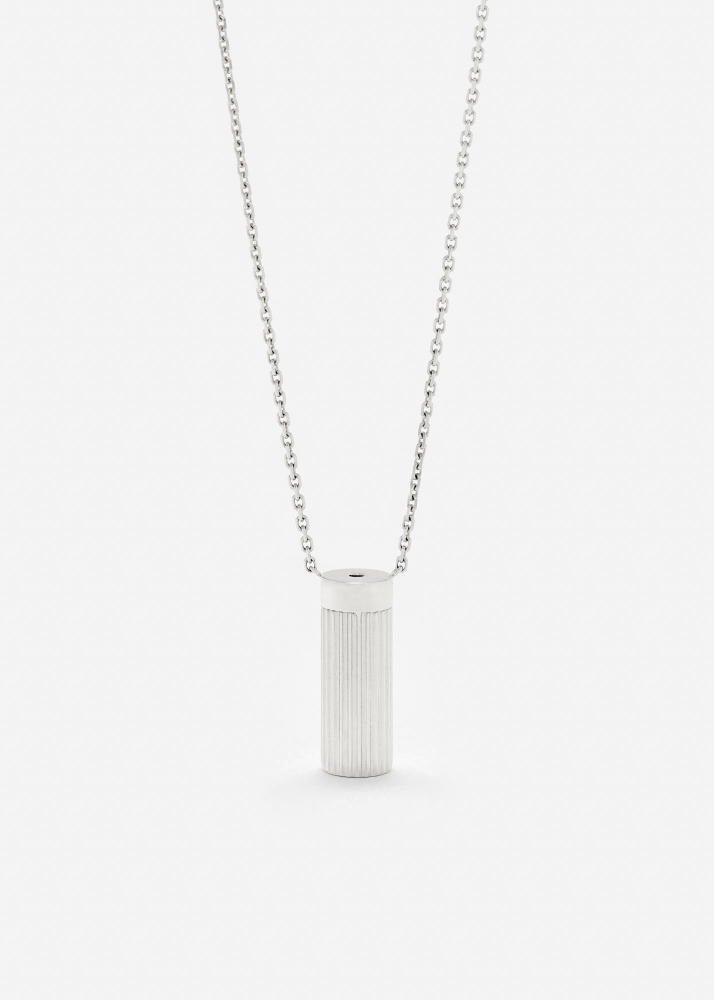 COLLIER PETIT VASE BERLINGOT OR BLANC