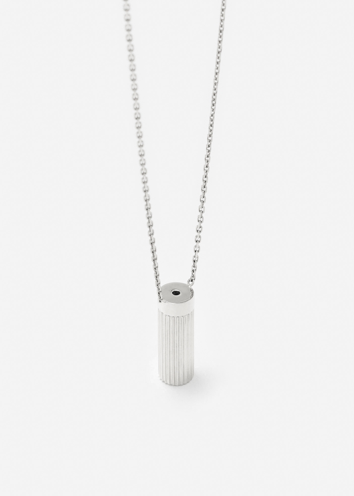 COLLIER PETIT VASE BERLINGOT OR BLANC