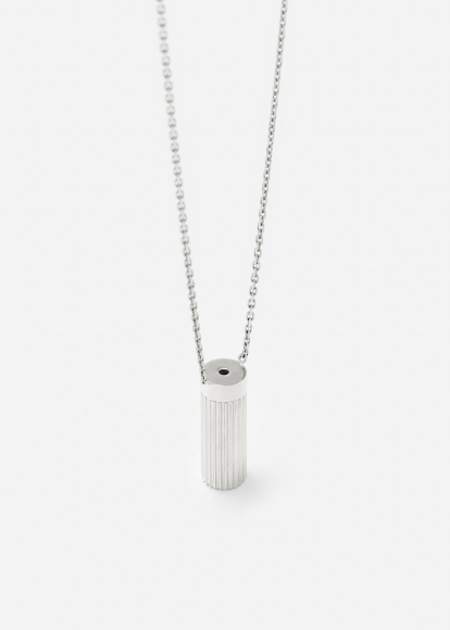 COLLIER PETIT VASE BERLINGOT OR BLANC