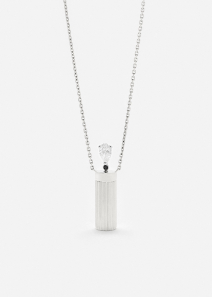 COLLIER PETIT VASE BERLINGOT OR BLANC