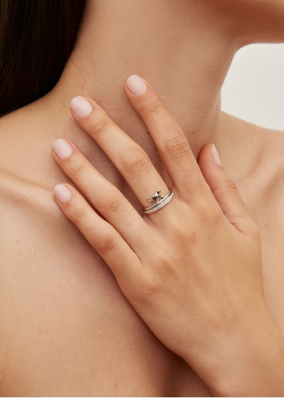 ALLIANCE LIGNE DIAMANTS OR BLANC