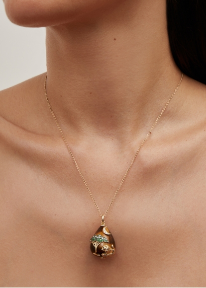 PENDENTIF LE LION OR JAUNE