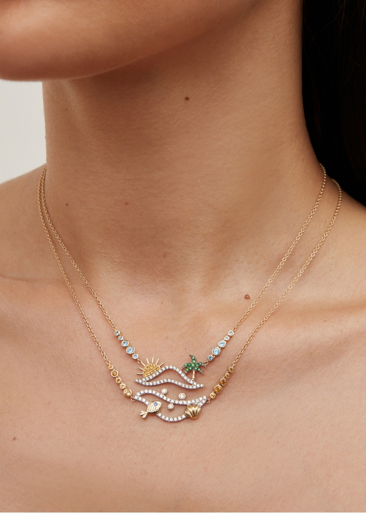 COLLIER LA PLAGE OR JAUNE