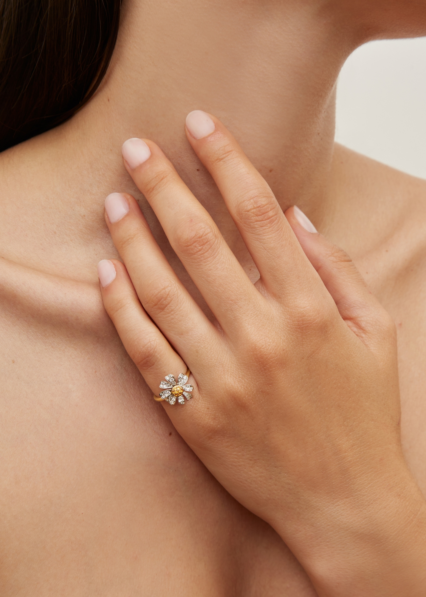 BAGUE MARGUERITE OR JAUNE