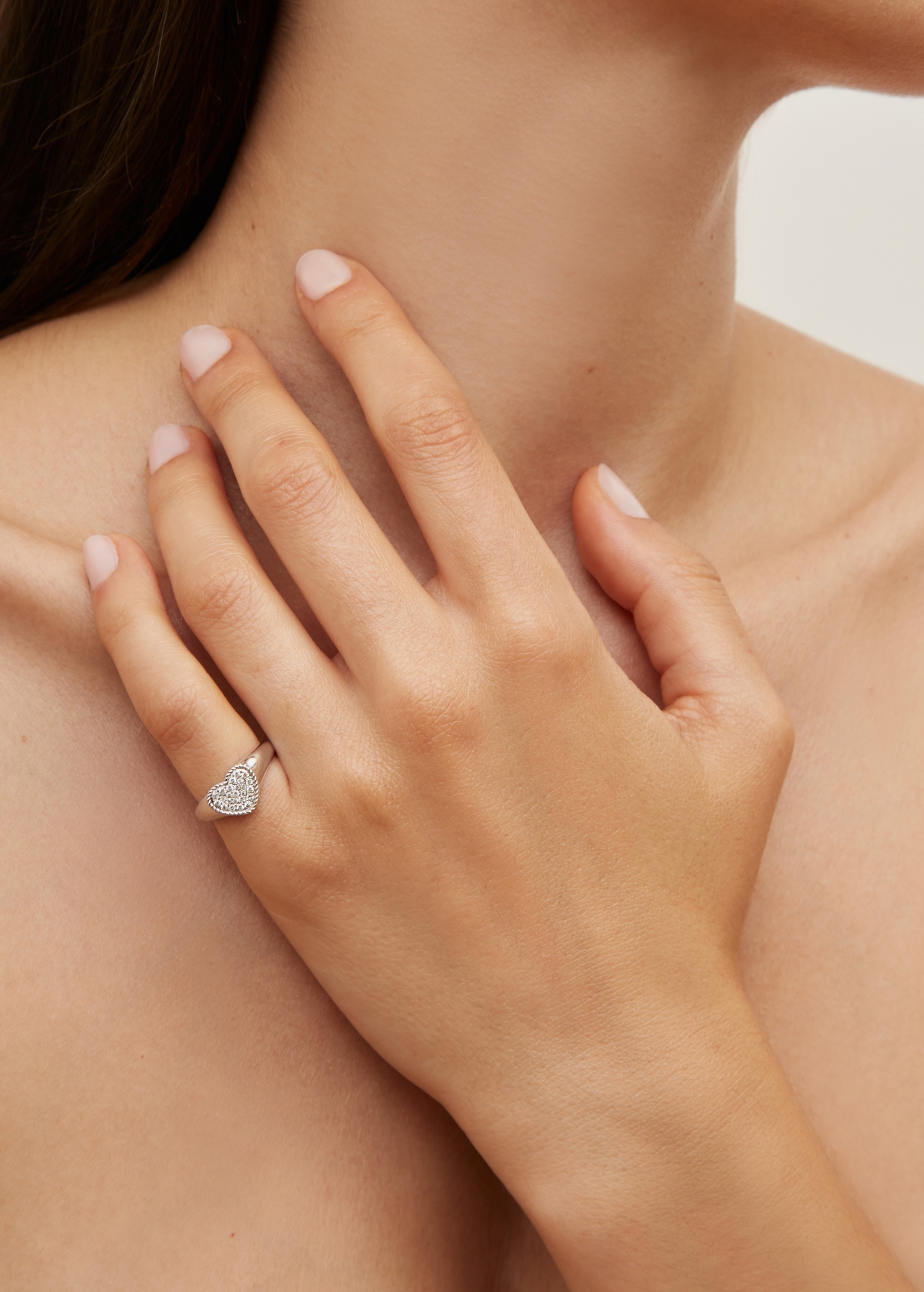 BABY CHEVALIÈRE COEUR DIAMANTS OR BLANC