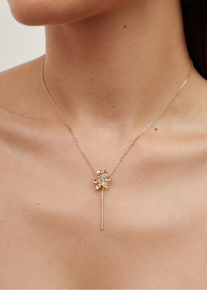 FLEUR DE CENTRE ORCHIDÉE OR JAUNE