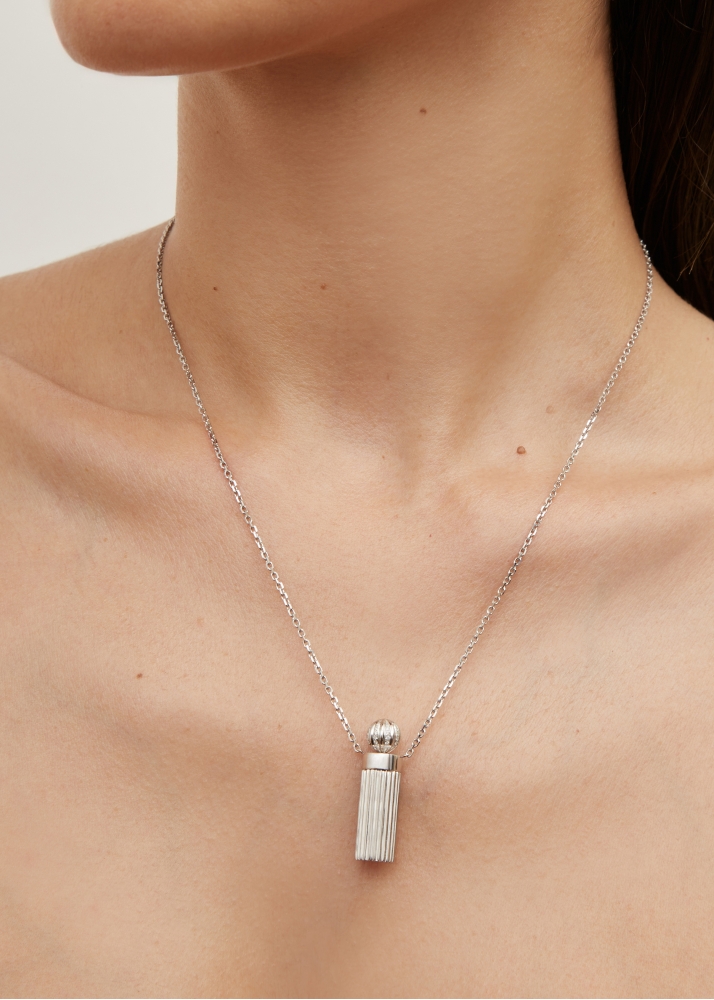 COLLIER PETIT VASE BERLINGOT OR BLANC