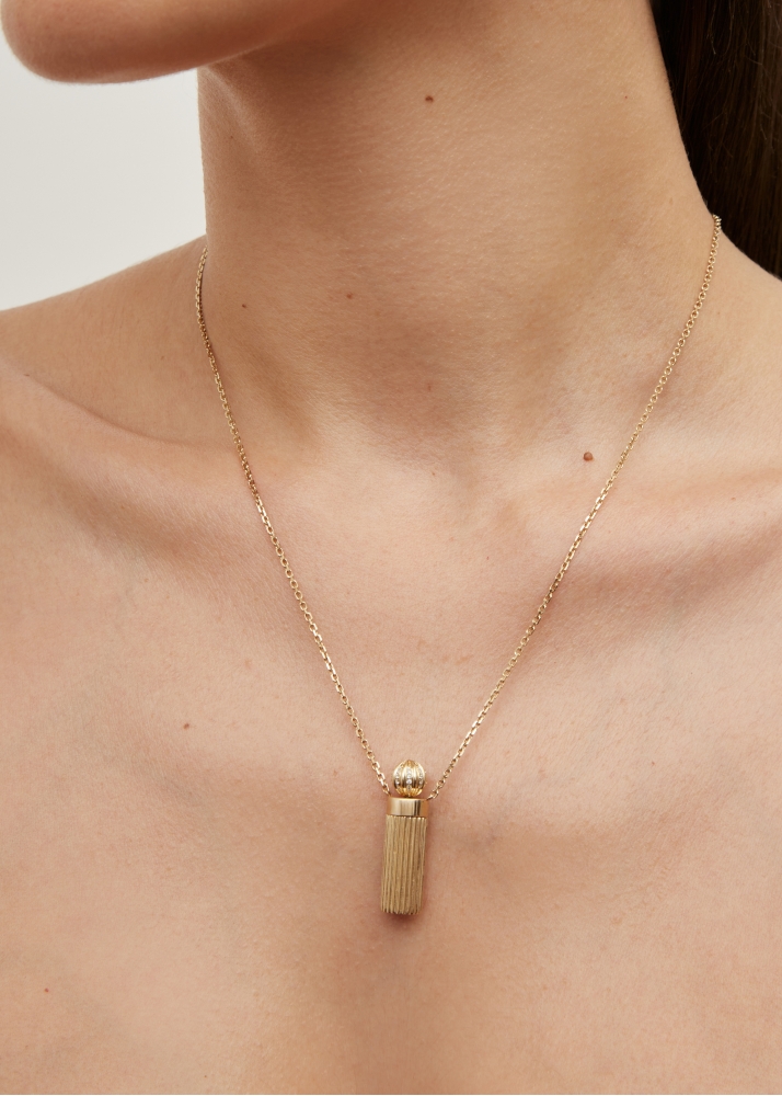 COLLIER PETIT VASE BERLINGOT OR JAUNE