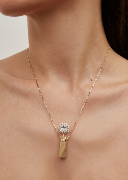 COLLIER PETIT VASE BERLINGOT OR JAUNE