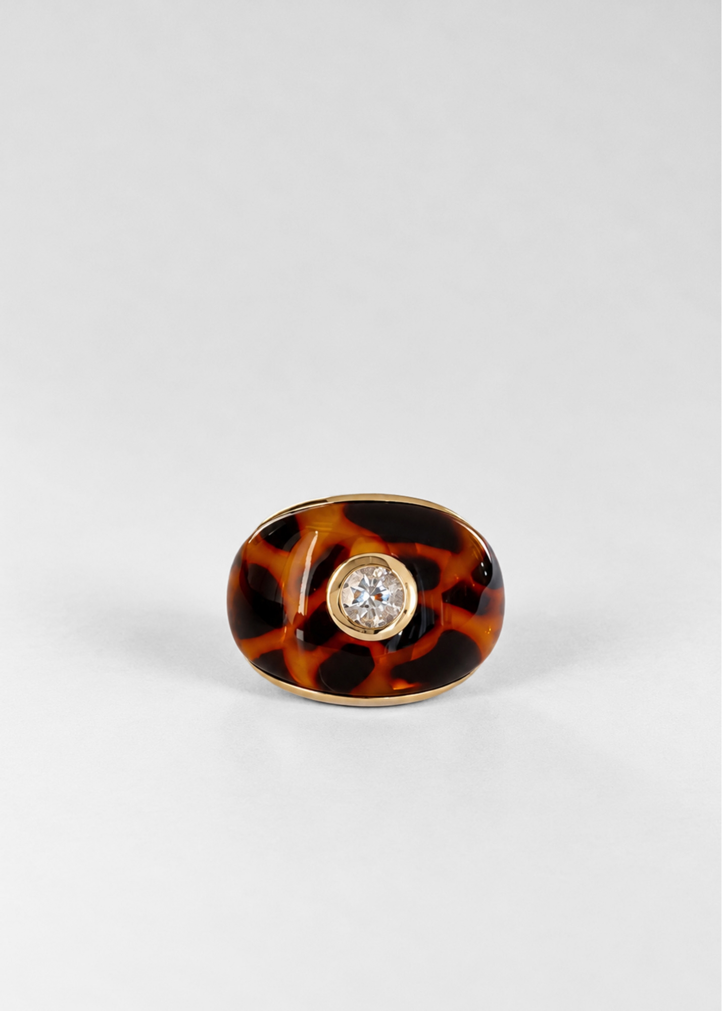 MAXI BAGUE LÉOPARD OR JAUNE
