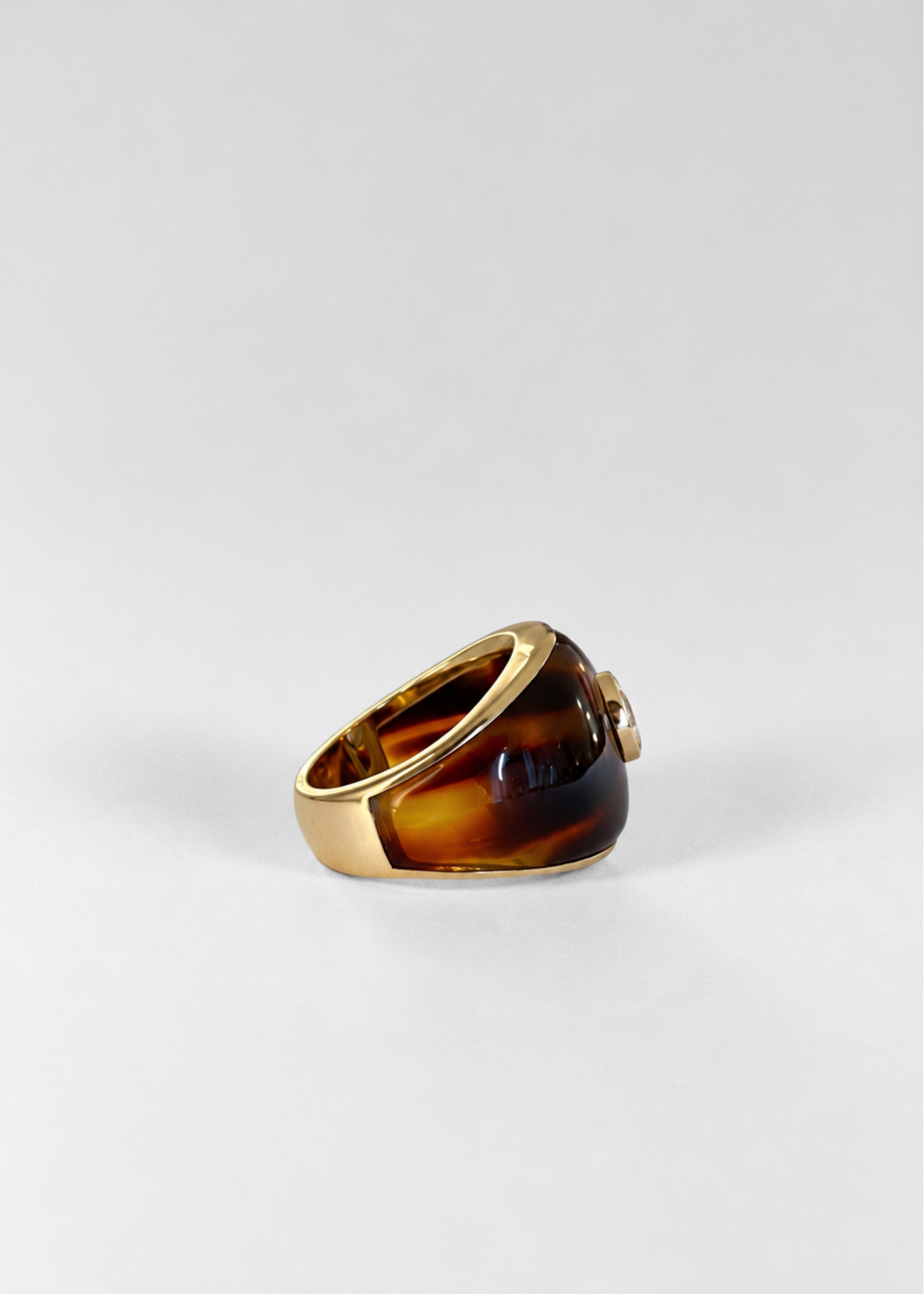 MAXI BAGUE LÉOPARD OR JAUNE