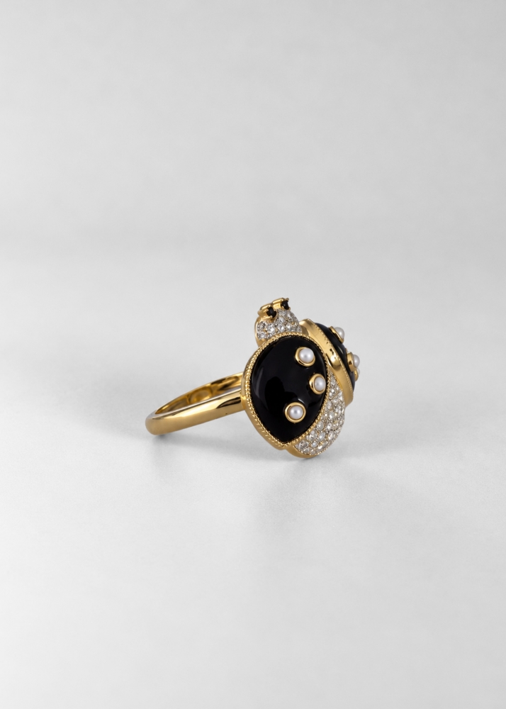 BAGUE LADY COCCINELLE DIAMANTS OR JAUNE