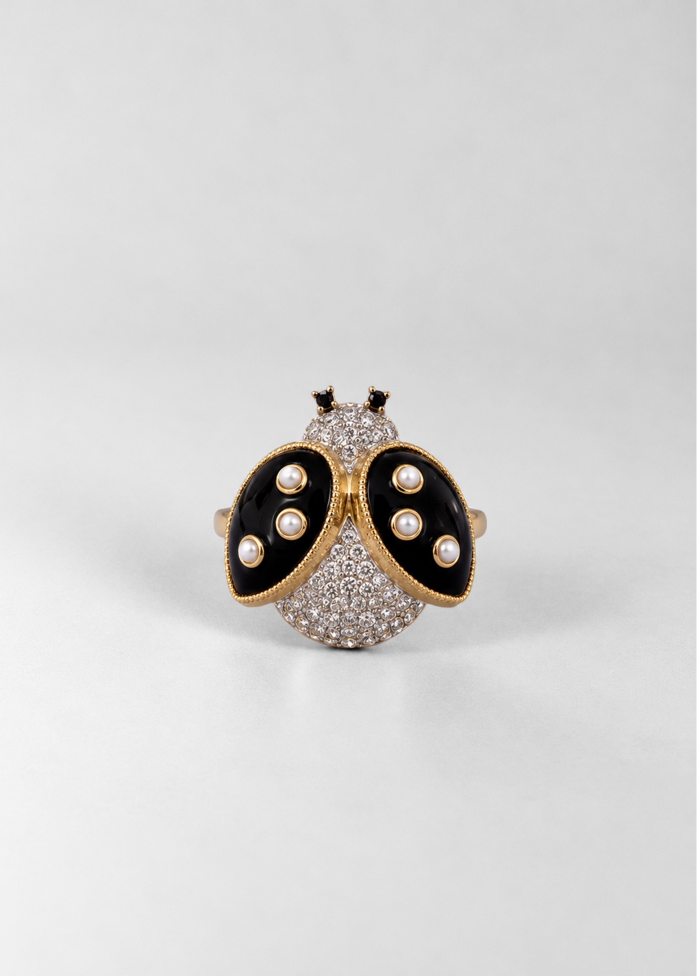 BAGUE LADY COCCINELLE DIAMANTS OR JAUNE
