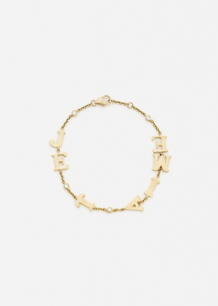 BRACELET JE T'AIME OR JAUNE