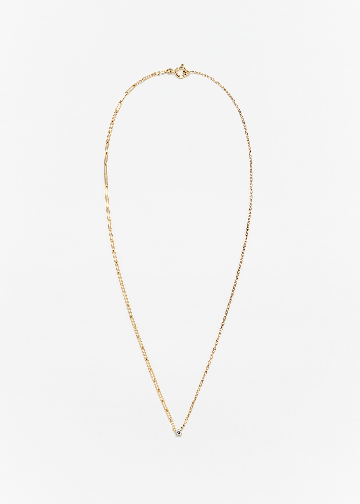 COLLIER SOLITAIRE DIAMANT ROND PM OR JAUNE