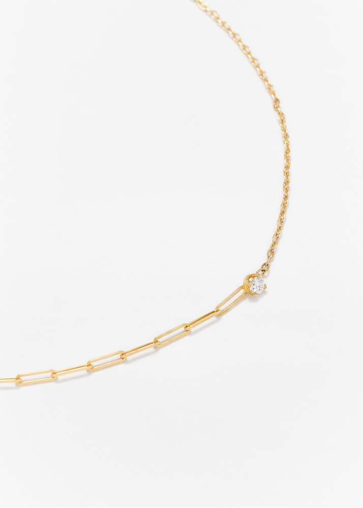 BRACELET SOLITAIRE DIAMANT ROND PM OR JAUNE