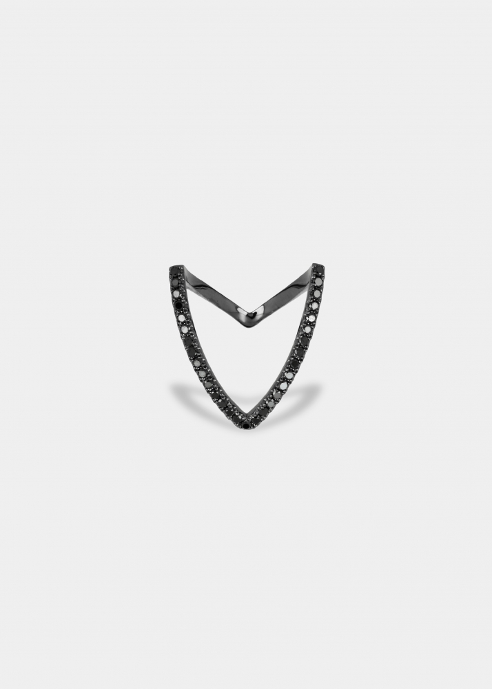 BAGUE VIVIANE DIAMANTS NOIRS OR NOIR