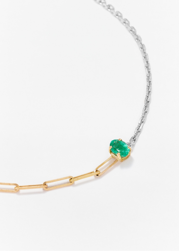 BRACELET SOLITAIRE ÉMERAUDE GM 2 ORS