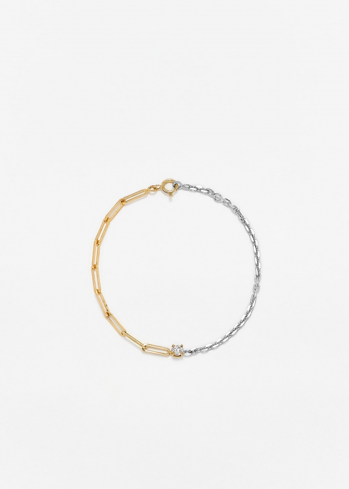 BRACELET SOLITAIRE DIAMANT ROND GM 2 ORS