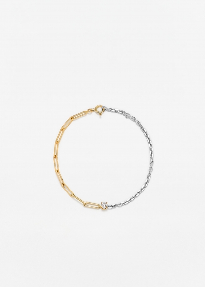 BRACELET SOLITAIRE DIAMANT ROND GM 2 ORS
