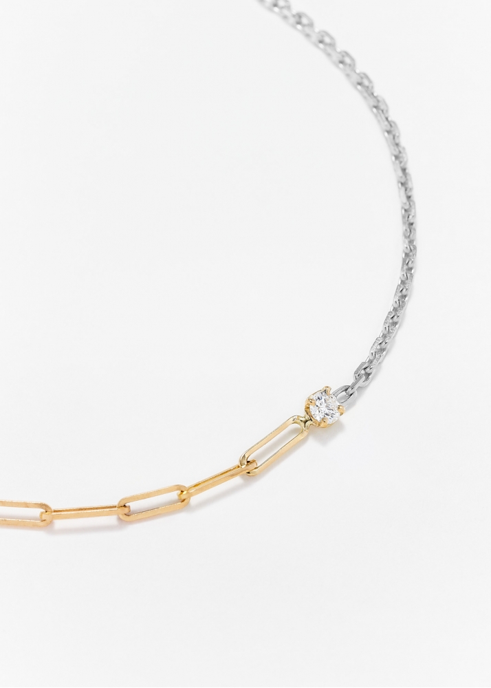 BRACELET SOLITAIRE DIAMANT ROND GM 2 ORS