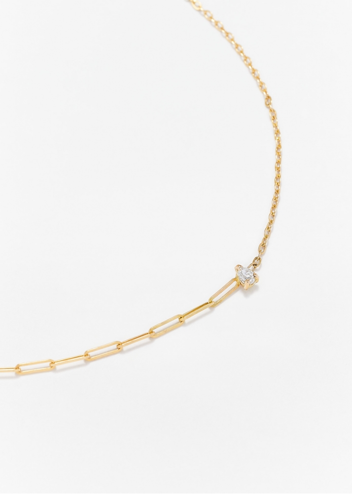 BRACELET SOLITAIRE DIAMANT POIRE PM OR JAUNE
