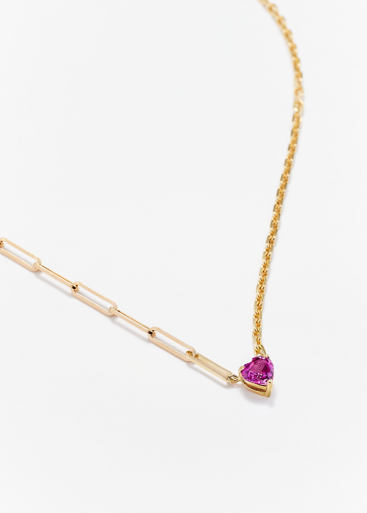 COLLIER SOLITAIRE COEUR GM OR JAUNE