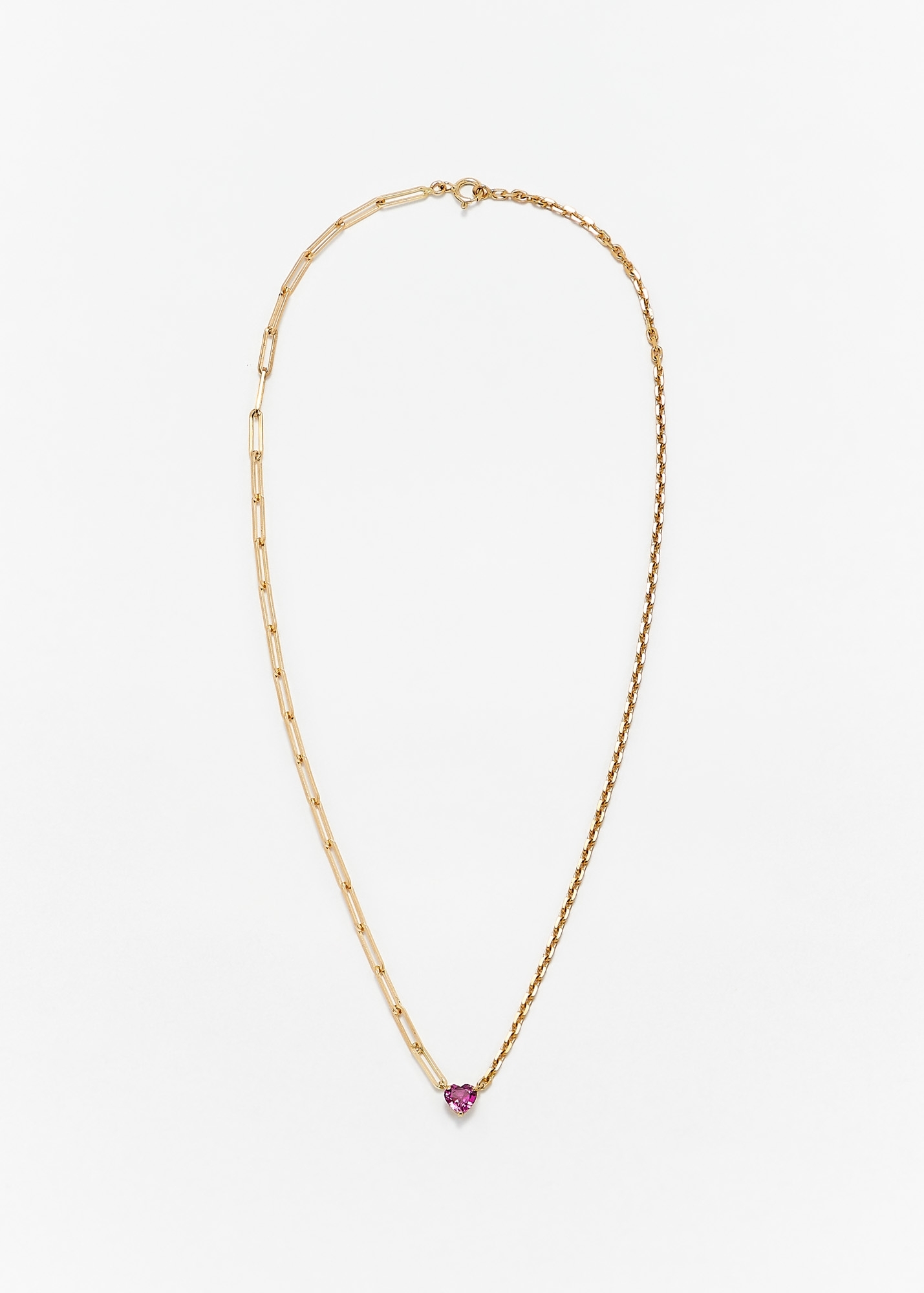 COLLIER SOLITAIRE COEUR GM OR JAUNE